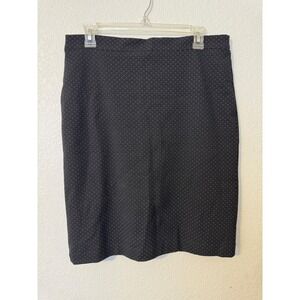 Banana Republic Women's Size 10 Black Polka Dot Pencil Skirt Career